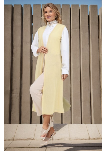 Sade Kadın Yelek Incecik Tesettür Yelek Büyük Beden Yelek