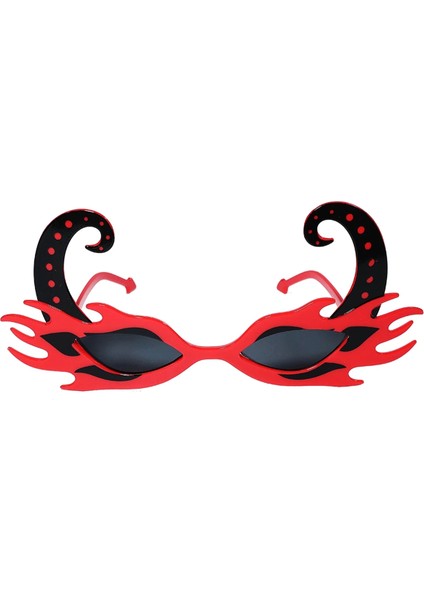 çınar ticaret siyah boynuzlu kırmızı renk alevli parti gözlüğü 21x10 cm fiyatları