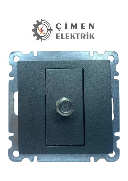 çınar ticaret füme tv pirizi f konnektörlü çerçevesiz - priz ve anahtar ıçin uyumlu çerçeve