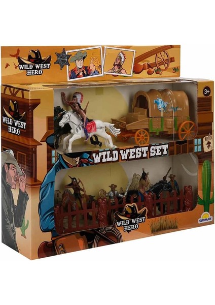 çınar ticaret at arabalı 2 katlı kovboy oyun seti - beyaz-siyah at fiyatları