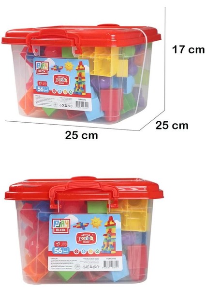 çınar ticaret play blox yapı oyuncakları 56 parça kovalı parlak renkler mega blok seti 3042 fiyatları