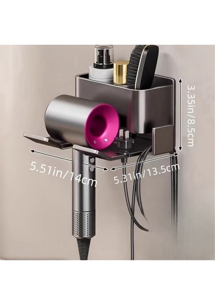 Saç Kurutma Makinesi Tutucu Kolay Kurulum Duvara Monte No-Drill Banyo Organizatör Elektrikli Fön Makineleri Için (Yurt Dışından) indirimleri