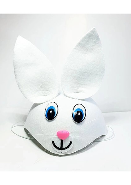 çınar ticaret beyaz renk kulaklı tavşan şapkası hayvan şapkası