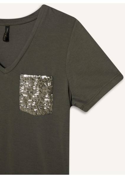 Regular Fit V Yaka Cepli Kısa Kollu Tişört U3769AZ25SP