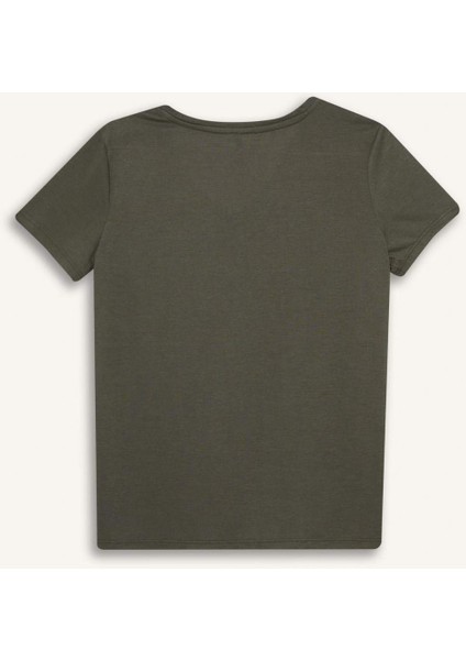 Regular Fit V Yaka Cepli Kısa Kollu Tişört U3769AZ25SP