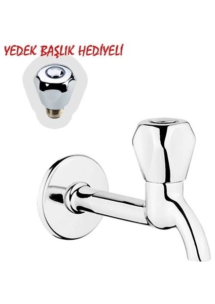 çınar ticaret klasik uzun musluk + musluk kapak takımı hediyeli