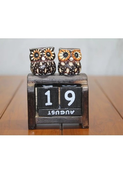 çınar ticaret ahşap baykuş takvim küçük boy