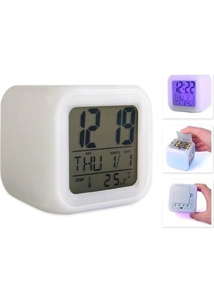 çınar ticaret renk değiştiren dijital alarm küp saat fiyatları