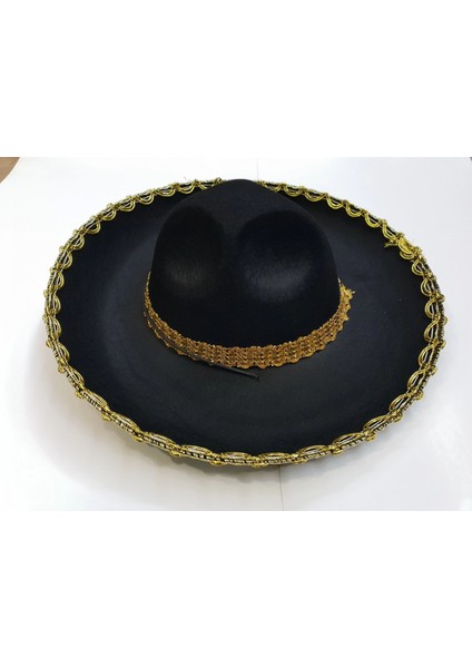 çınar ticaret altın renk şeritli meksika mariachi latin şapkası 55 cm çocuk modelleri
