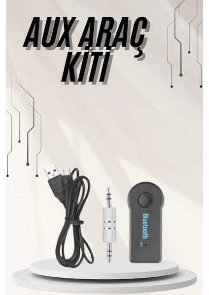 çınar ticaret yeni nesil bluetooth aux araç kiti siyah tv tablet telefon araç araba