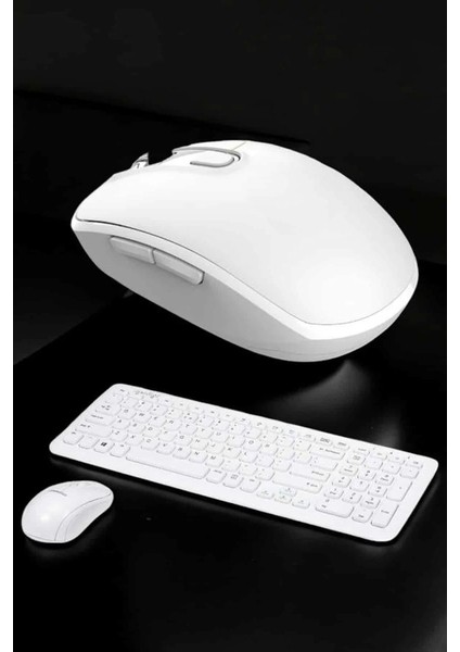 çınar ticaret beyaz kablosuz klavye fare seti kablosuz fare usb alıcı pc uyumlu