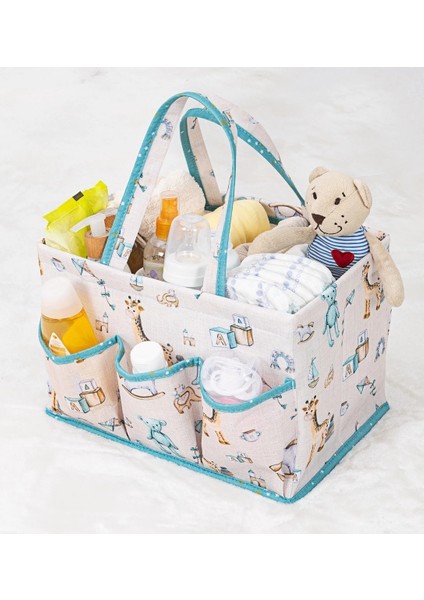 çınar ticaret baby kullanımı kolay desenli taşınabilir bakım çantası (yeşil)