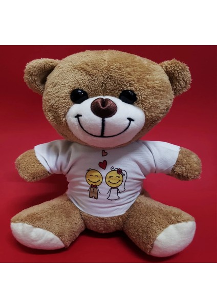 çınar ticaret gelin damat tasarım tişörtlü sevimli ayıcık