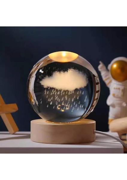 çınar ticaret yağmur bulutu tasarımlı ışıklı cam küre