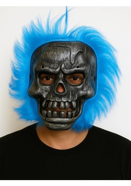 çınar ticaret cadılar bayramı lacivert saçlı maske