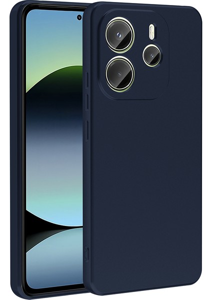 Xiaomi Redmi Note 14 Uyumlu Kılıf Premier Kamera Korumalı Mat Silikon Lacivert modelleri