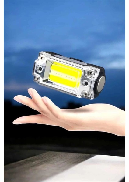 çınar ticaret beyaz led ışık sensörlü kafa lambası lityum batarya led el fenerli şarjlı
