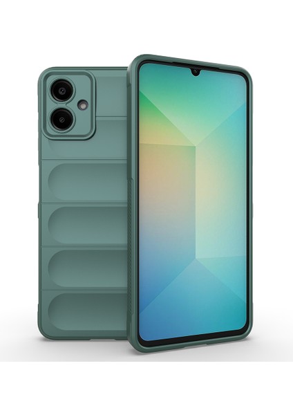 Samsung Galaxy A07 Uyumlu Kılıf Etnik Optimum Mat Kamera Korumalı Silikon Yeşil