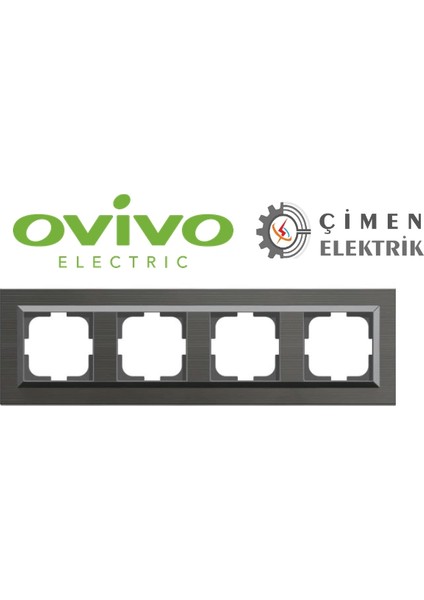 çınar ticaret antrasit dörtlü çerçeve - priz ve anahtar ıçin uyumlu çerçeve fiyatları