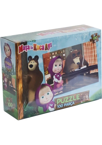 çınar ticaret ms7968 maşa ile koca ayı 100 parça puzzle -laçokids