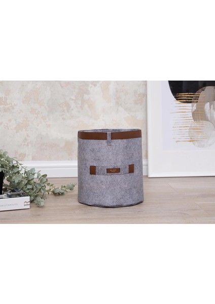 çınar ticaret deri şeritli yuvarlak çok amaçlı düzenleyici organizer kutu keçe sepet (maxi) 03815 indirimleri