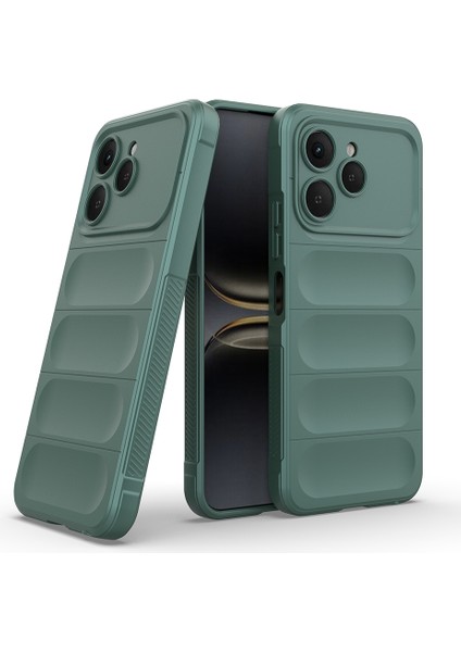 Tecno Spark 40 Uyumlu Kılıf Etnik Optimum Mat Kamera Korumalı Silikon Yeşil