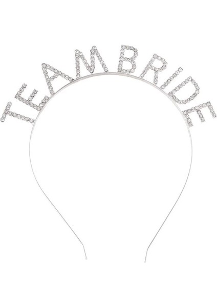 çınar ticaret gümüş kaplama kristal taşlı team bride taç