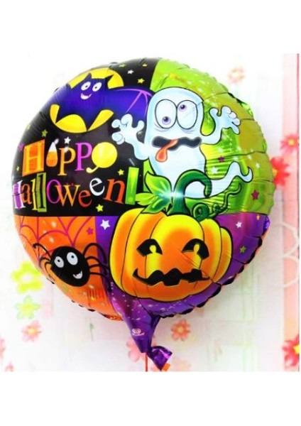 çınar ticaret halloween örümcekli kabaklı folyo balon 18 ınç
