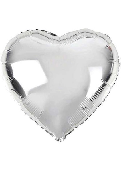 çınar ticaret kalp şekilli gümüş renk folyo balon 45 cm 10 adet fiyatları