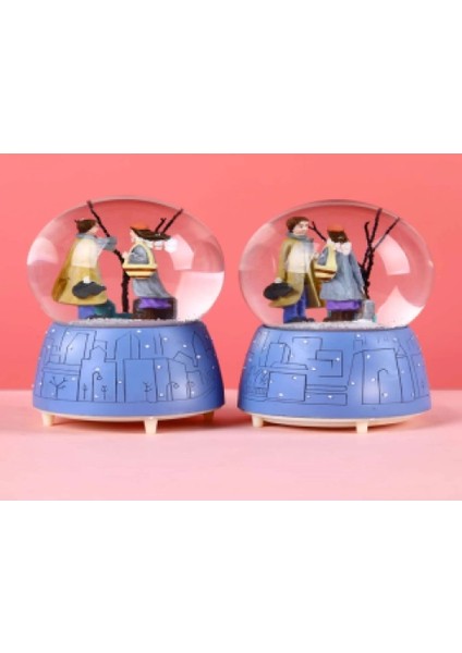 çınar ticaret ışıklı müzıklı kar küresı orta boy