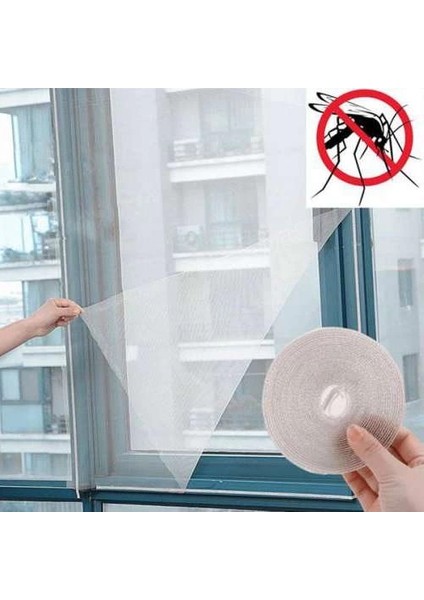 çınar ticaret pencere cam sineklik-beyaz ( 125 cm x 75 cm)+4m bant