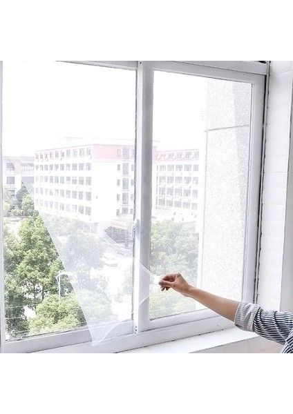 çınar ticaret pencere cam sineklik-beyaz ( 125 cm x 75 cm)+4m bant