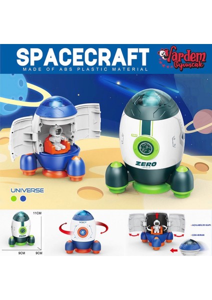 çınar ticaret mg-d400-44 sürtmeli astronotlu uzay roketi modelleri