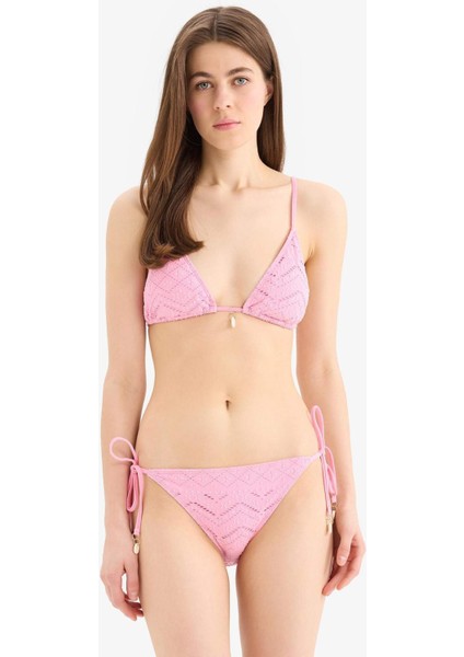 Regular Fit Nakışlı Brode Bikini Altı-Fall in Love