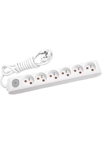 çınar ticaret viko multi-let kablolu grup priz 6 lü 2 metre