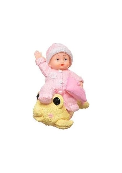 çınar ticaret decotown hediyelik sevimli pembe bebek biblo polyester süs eşyası