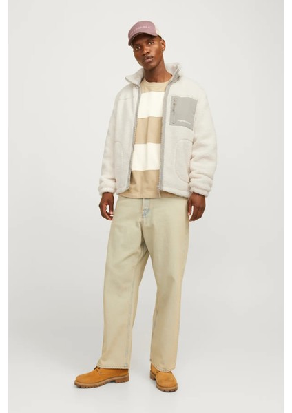 Erkek Jorvesterbro Dik Yaka Peluş Ceket Mont 12260450 Ekru modelleri