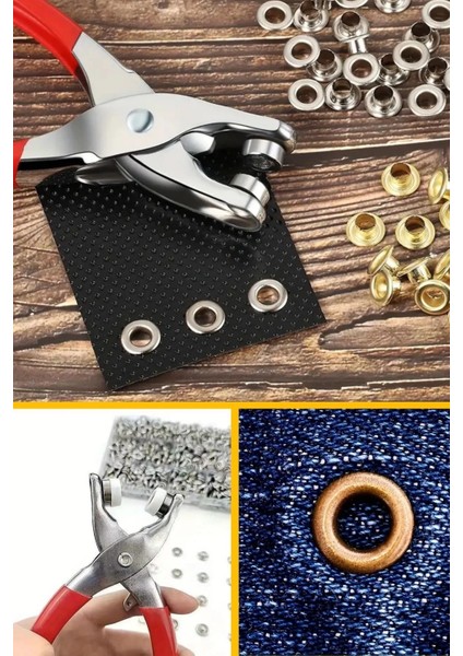 çınar ticaret 200 adet paslanmaz çelik çıtçıt ve pense seti metal çıt çıt makinesi