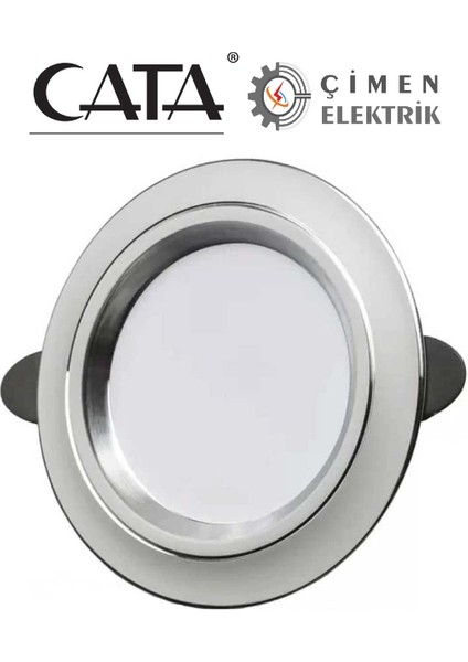 çınar ticaret cata ct 5257 beyaz kasa zebra led spot 6w 3 renkli