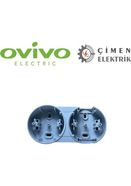 çınar ticaret beyaz ıkili sıva üstü kombine anahtar priz kutusu - elektrik tesisat anahtarı