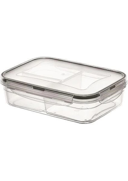 çınar ticaret 3 bölmeli kilitli kapaklı 1 litre erzak saklama kabı lc-510