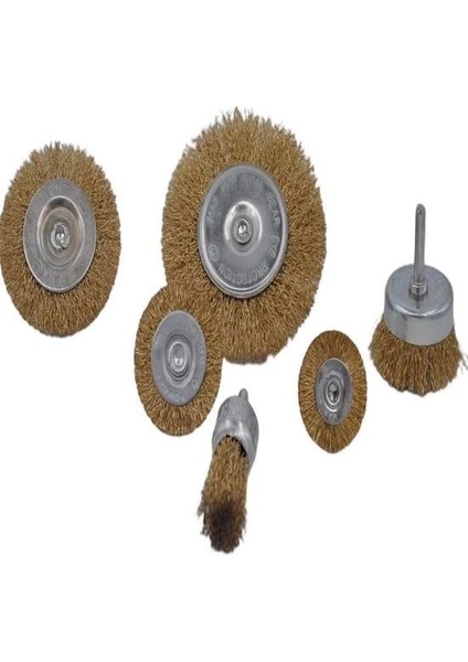 çınar ticaret 6'lı pimli tel fırça seti pas yağ kir boya yapışkan çözücü fiyatları