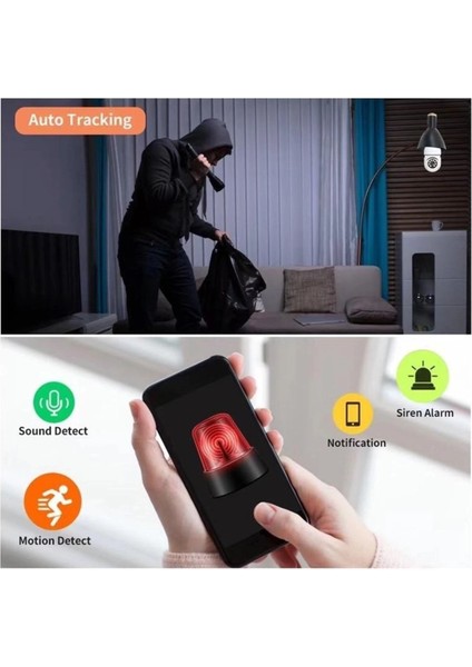 çınar ticaret wifi 360 panoramik ampul kamera güvenlik kamerası çift wifi 360 derece gece görüşlü modelleri