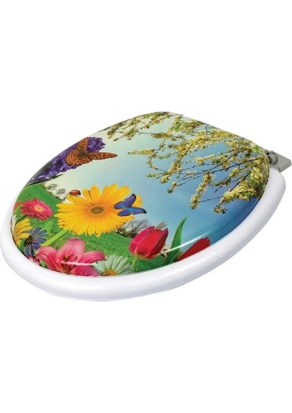 çınar ticaret yumuşak süngerli puf klozet kapağı desenli