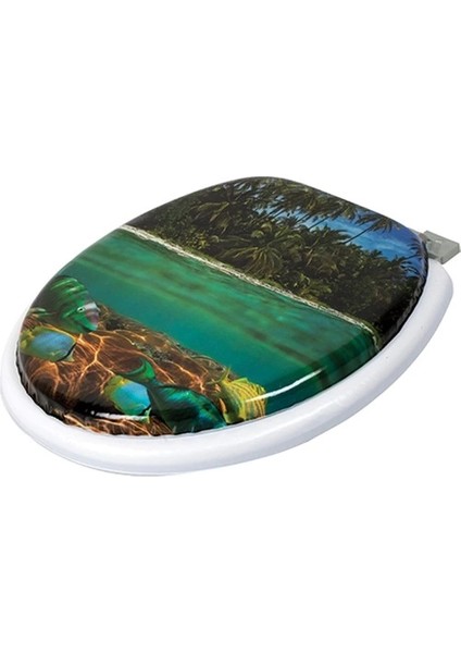 çınar ticaret yumuşak süngerli puf klozet kapağı desenli