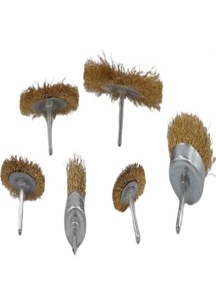 çınar ticaret 6'lı pimli tel fırça seti pas yağ kir boya yapışkan çözücü modelleri