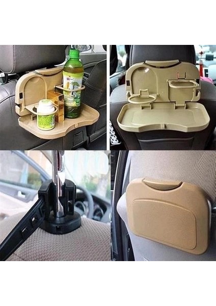 çınar ticaret araç ıçi koltuk arkası katlanabilir bardak tutuculu bej tepsi indirimleri