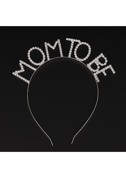 çınar ticaret kristal taşlı gümüş renk mom to be tacı anne tacı