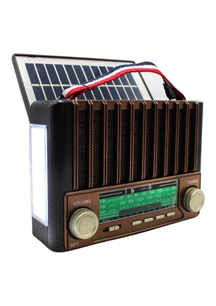 çınar ticaret ktf-1428 solar panel destekli şarjlı bluetooth hoparlör – fm/am/sw radyo, aux ve tf kart girişli fırsatları