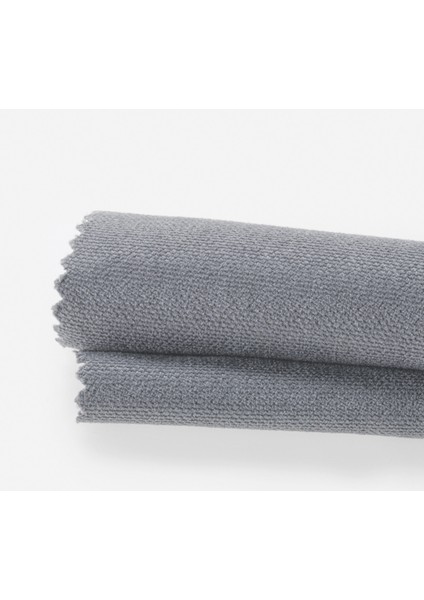 Kadife Dokulu Gümüş Grisi Masa Örtüsü